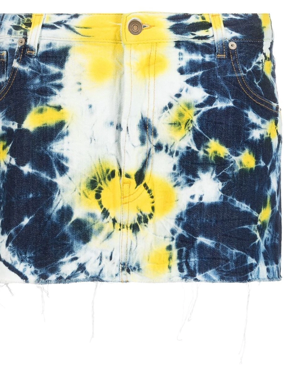 Cheap mini Women skirt dye-print Alanui tie 0408